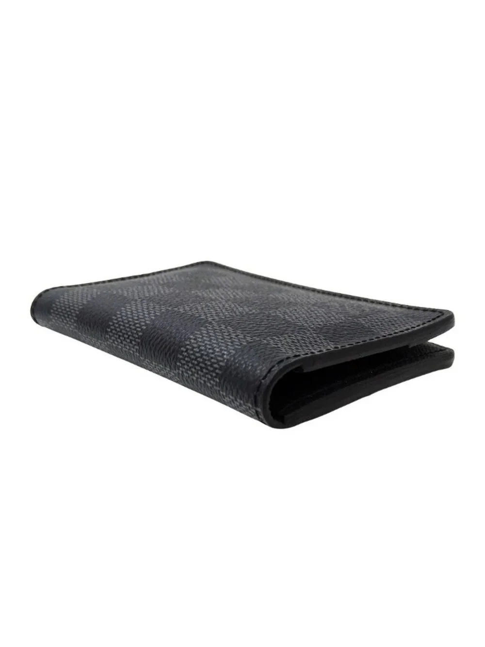 Louis Vuitton Card Case Damier Graphite Canvas Pocket Organizer Black Foldable